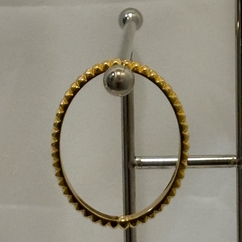 Hjane Jewels-Spike Pave Bangle Cuff in 18K Gold plated Stainless Steel - Picture 4 of 7